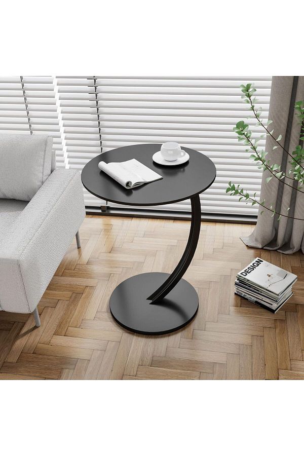 Generic-Naayaab Craft C-Shaped Side Table - Black 1