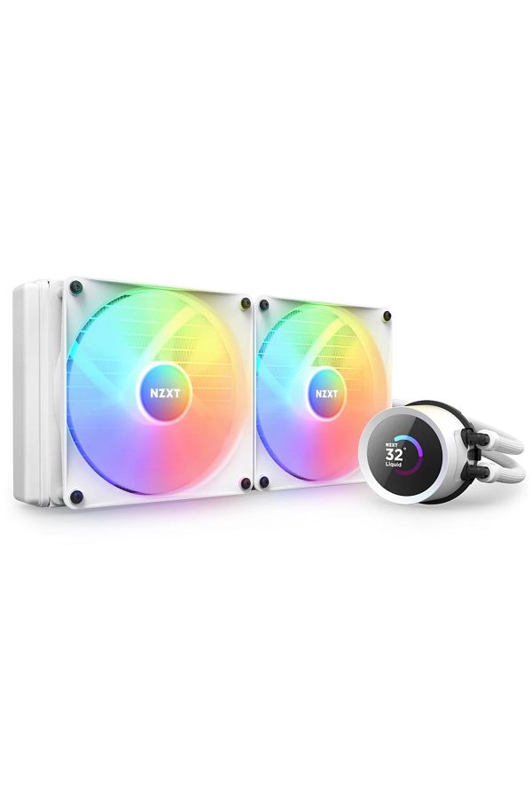Nzxt-NZXT Kraken 280 RGB CPU Cooler, pump with LCD screen, ARGB controller (White) 1