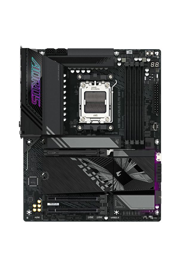 Gigabyte-Placa de baza GIGABYTE X870E AORUS ELITE WIFI7, AMD X870E, AM5, ATX, DDR5 1