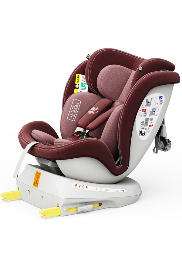 BUF BOOF-Scaun auto TWT Plus iSize Buf Boof Red isofix Rotativ 360 Pozitie Somn Top Tether 40-150 cm 1