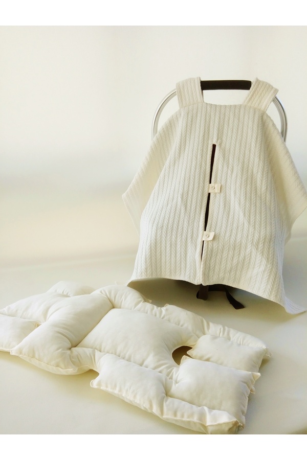 Wenaris % 100 Pamuk Puset Örtüsü Ve Puset Minderi ( Puset Çarşafı Dahil Değildir )