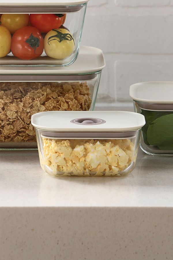 NEOFLAM-470ml Beige Fika Clik Rectangular Storage Container 1