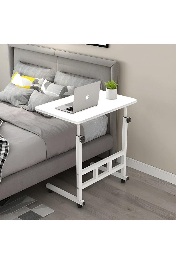 Generic-Upgraded Metal Base Adjustable Movable Desktop Computer Mobile Laptop Desk Home And Offic 1