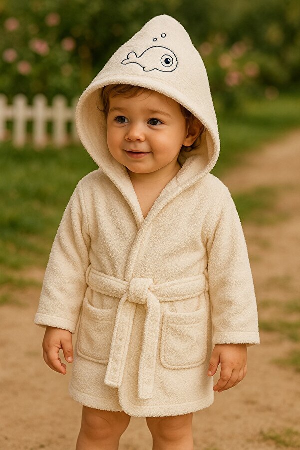 EIFIN Kapşonlu Bambu Çocuk Bornoz Çok Yumuşak