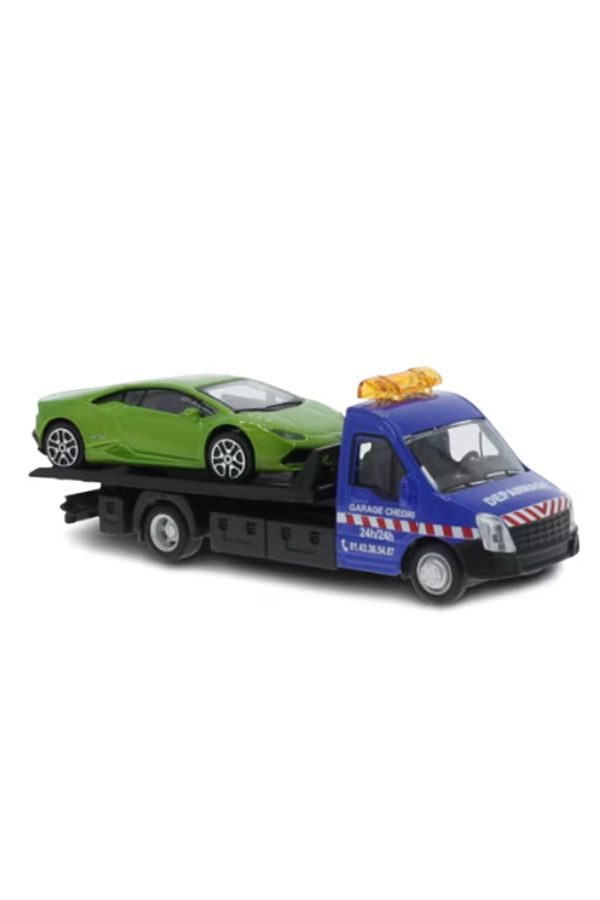 BBURAGO-Set of 2 Iveco Daily transporter and Lamborghini machetes, 1/43 1