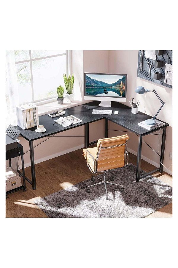 AGD-Gamig Table ,Home Desk, L-shaped computer and study desk for home, office and work, Black 1