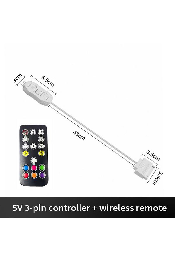 Choice-w wireless remote LDPCSJARGBController 5V 3pin To SATA Power Supply Mini RGB Controller 3PIN Hub For 1