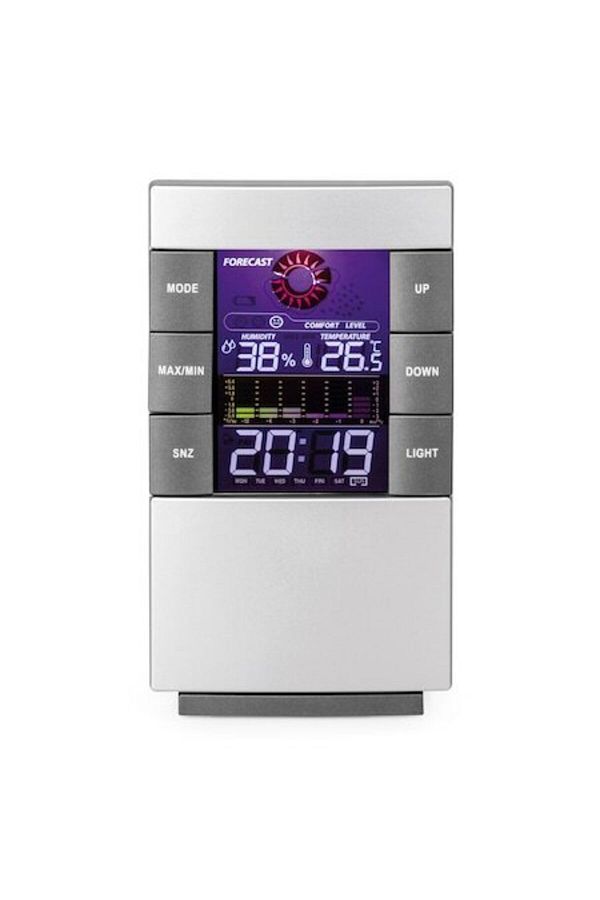 dalimag-Desk Clock with 24-Hour Display, Alarm, Thermometer, Hygrometer, and Color Display 1
