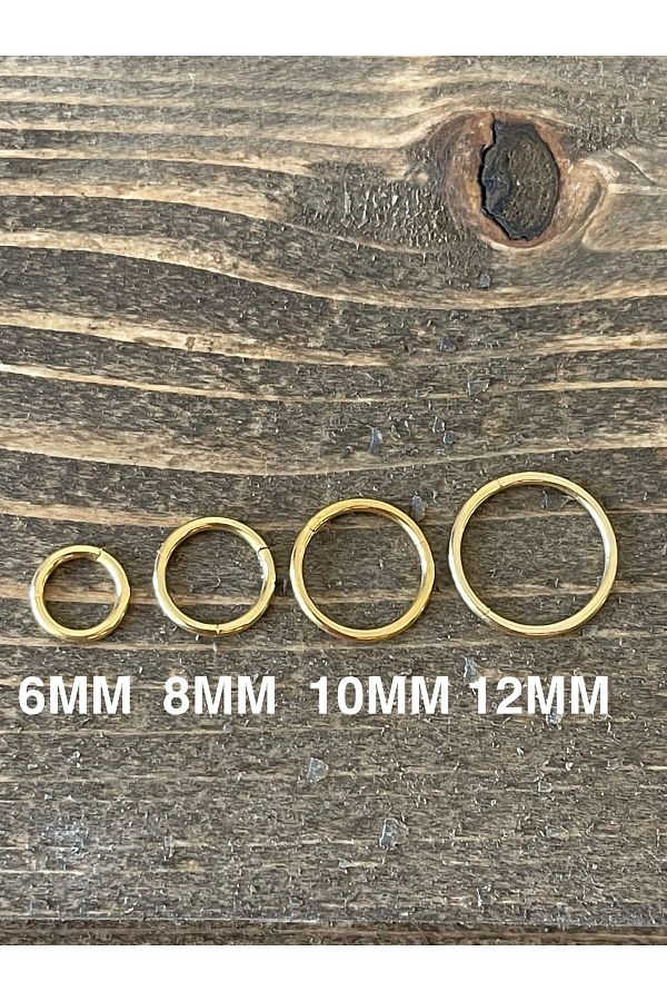 Rupen Kraft-316 L Surgical Steel Anti Allergic Interlock Ring Piercing Gold Color 1