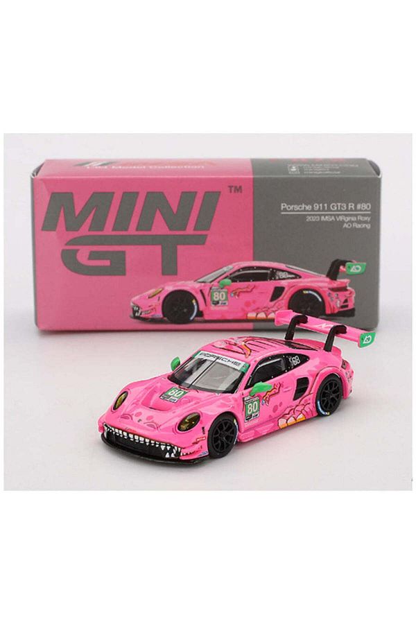 mini gt-Porsche 911 Gt3 R Racing 2023 Imsa Virginia Roxy 1:64 1