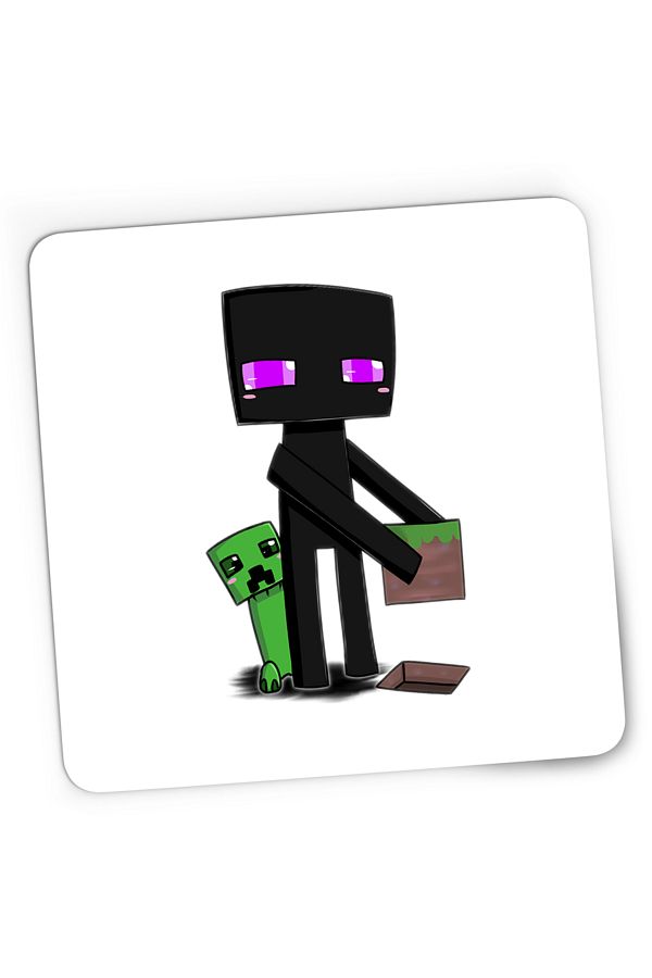 OEM-Mousepad Gaming Enderman Creeper Builder Minecraft, 21x19 cm 1