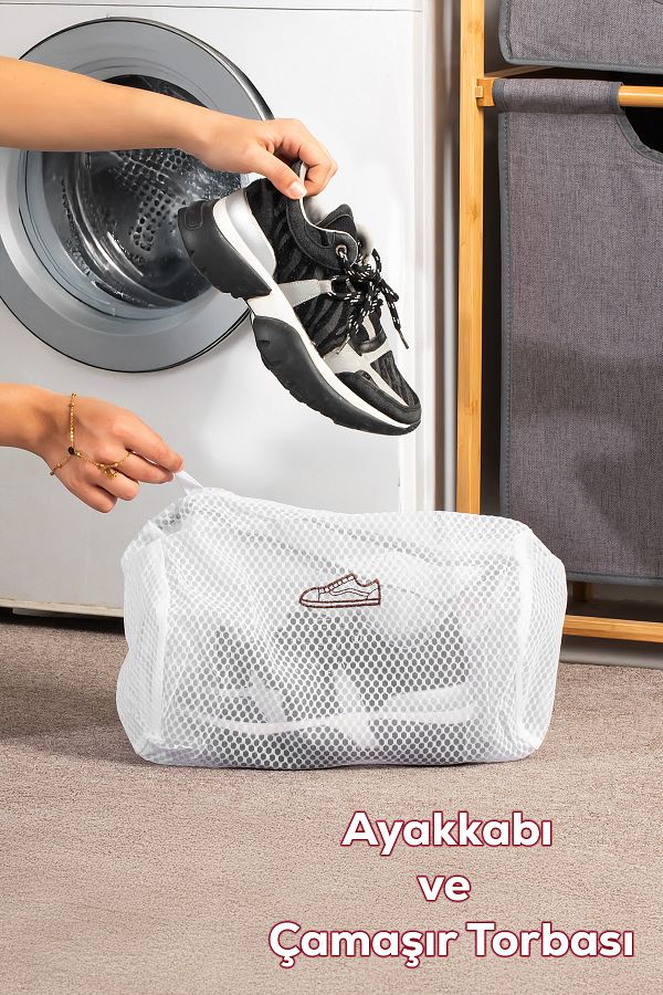Porsima-3128 Laundry Net Shoe Washing Net with Zippered Compartment Anti-Deformation Bag Net 1