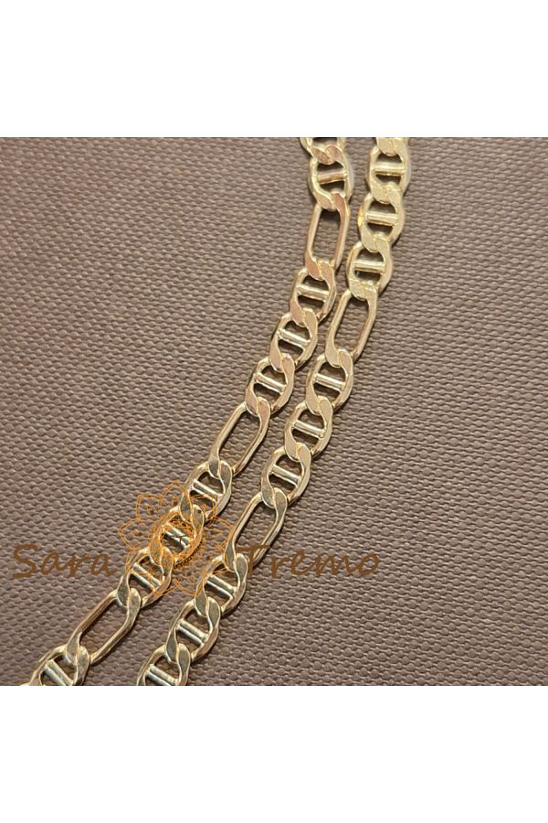 saratremo-Unisex Chain Plated with Gold – New Model 3-in-1, Unique Links 1