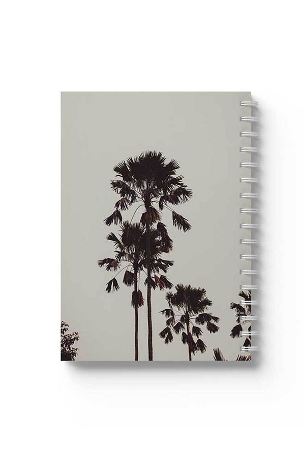 LOWHA-Spiral Notebook with Front and Back Hard Covers Featuring Palms Design 1