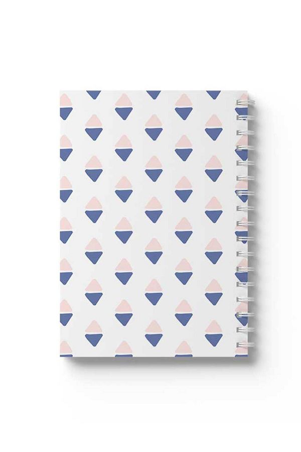 LOWHA-Spiral Notebook with Front and Back Hard Covers Featuring Shapes Design 1