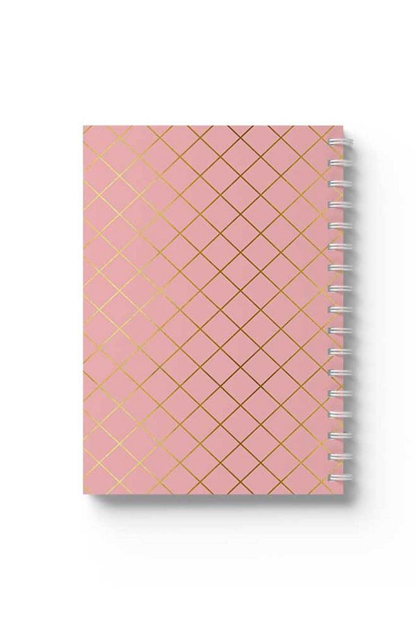 LOWHA-Spiral Notebook with Front and Back Hard Covers Featuring Shapes Design 1
