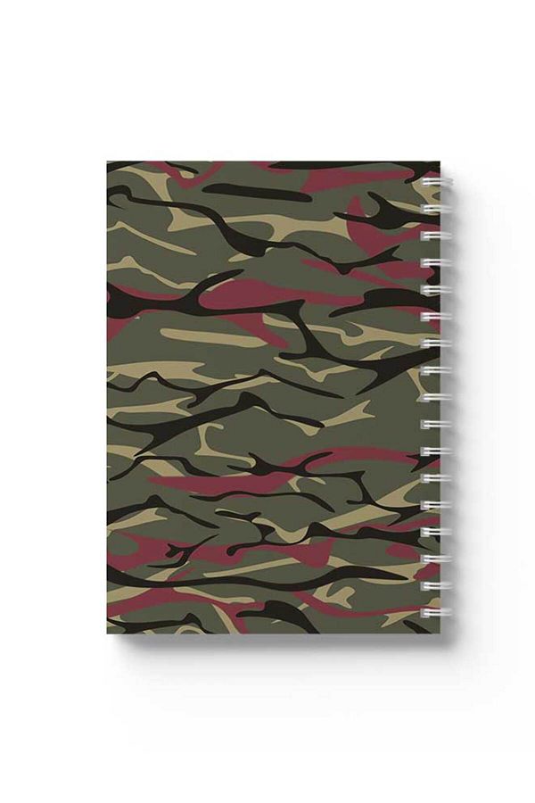 LOWHA-Spiral Notebook with Front and Back Hard Covers Featuring Shapes Design 1