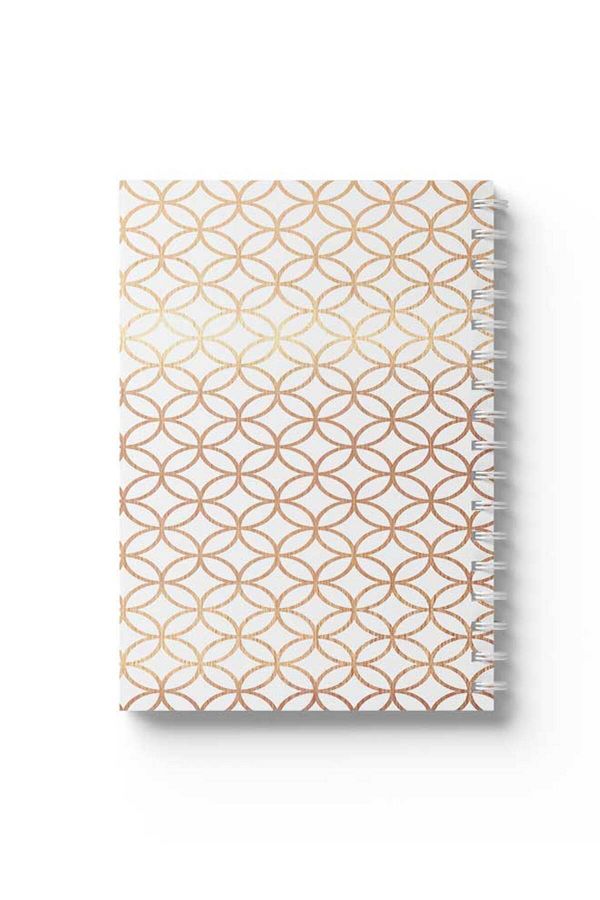 LOWHA-Spiral Notebook with Front and Back Hard Covers Featuring Shapes Design 1