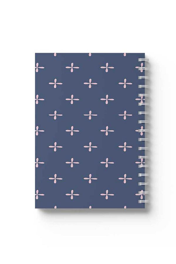 LOWHA-Spiral Notebook with Front and Back Hard Covers Featuring Floral Pattern Design 1