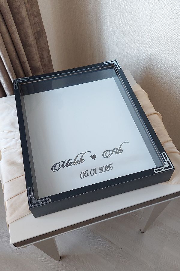 Verda Çerçeve-40X50 cm Rose Memory Frame! Deep Frame Without Leds! Rose Memory Frame - for Bridal Bouquets 1