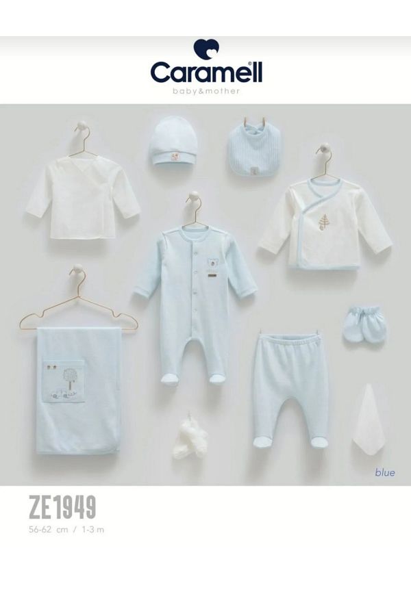 Caramell-Cute Cart Squirrel Pattern Newborn 10 Piece Hello Forest Hospital Exit Zibın Set 1949 Aly 1