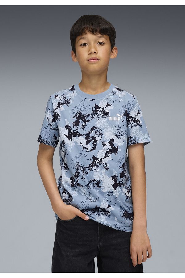 Puma-Essentials Camo All-Over Print Tee Youth 1