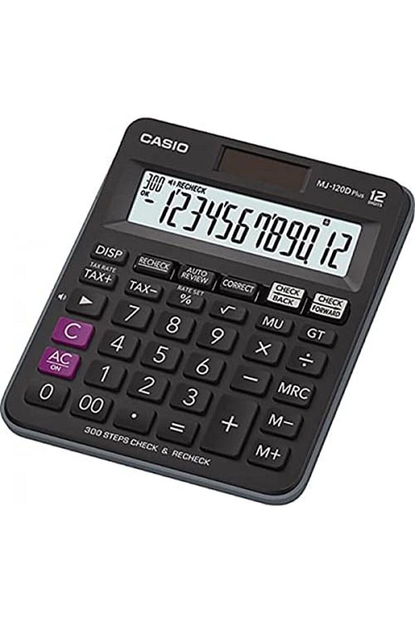 Casio-MJ-120D Plus - BK, 300 Steps Check and Correct, Desktop Calculator with Tax & GT Keys 1