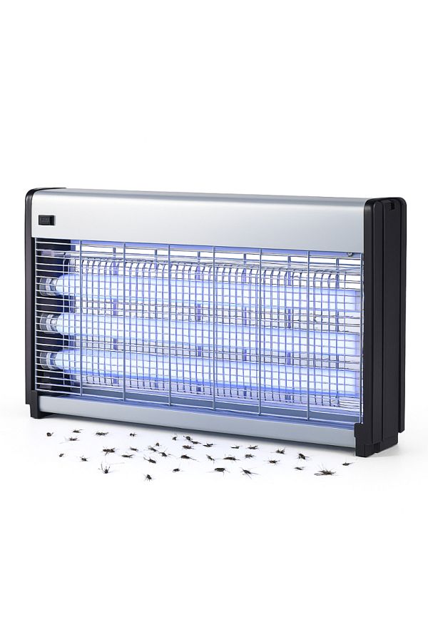 Mentavill-Industrial anti-insect device, 3x20W, surface area 200 sq m, removable collection tray, gray/black 1