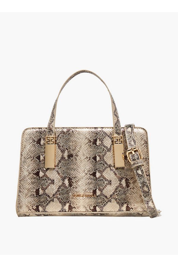 Flora Bella by Shoexpress-Flora Bella Solid Tote Bag with Double Handle and Zip Closure 1