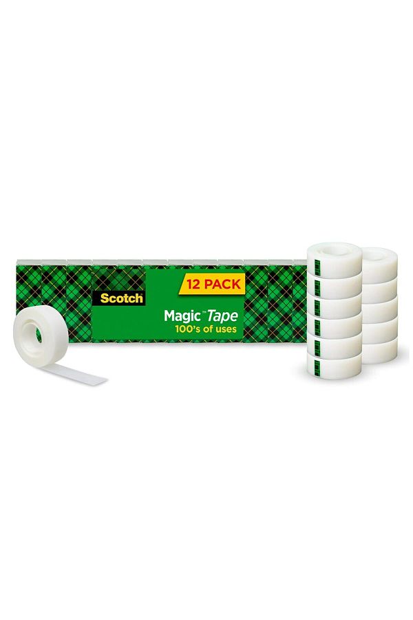 Scotch-Magic Tape in Box 3/4 x 1299 in (19mm x 33m), 1 roll/box - 12 rolls/pack | Invisible | Remova 1