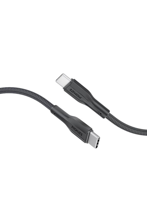 Promate-USB-C™ to USB-C™ Cable, 60W Fast Power Delivery with 480Mbps Data Sync 1