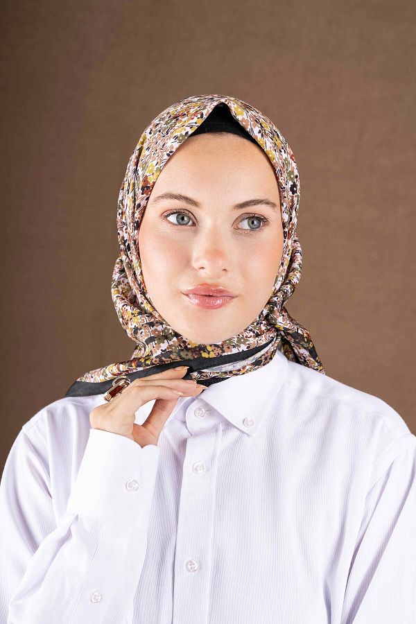 Akel-Patterned Soft Scarf Collection Flower Pattern 1