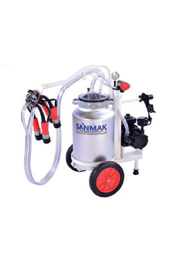 sanmak Mini Tek Sağım Süt Sağma Makinası (Tek Güğüm - Alüminyum)