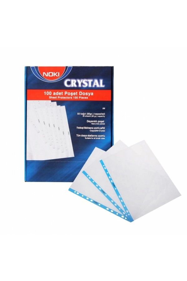 Noki-A4 4830cr Model - 100 Pieces Blue Crystal Edged Bag File 1