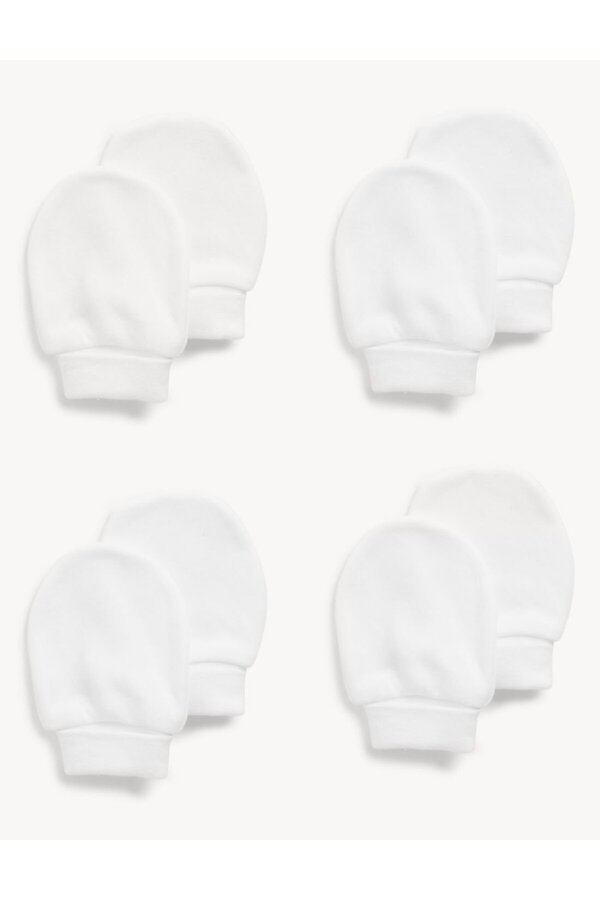 Marks & Spencer Saf Pamuklu 4'lü Bebek Eldiveni (0-1 Yaş)