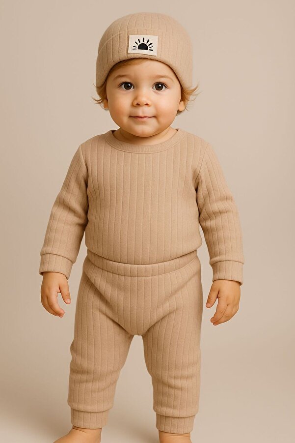 Mai Perla 3 Parça Güneşli Organik Bebek Takımı