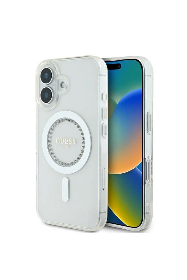 Guess-كفر شفاف أصلي لآيفون 16 – تصميم فرنسي أنيق مع حماية للكاميرا ودعم Mag Safe من Cg Mobile 1