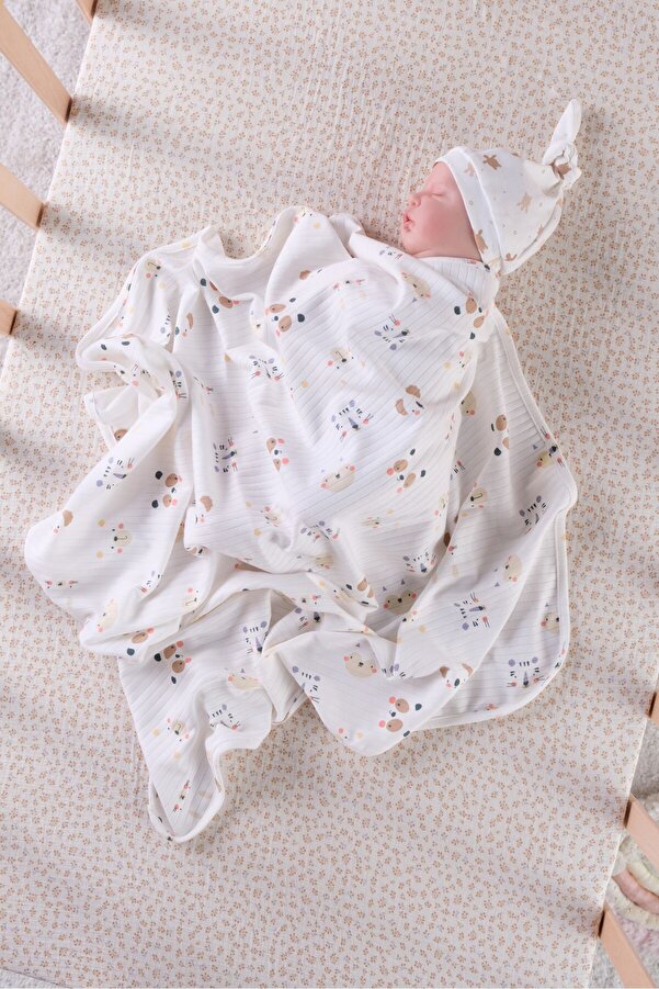 Bondberro Tek Katlı Bebek Ve Yeni Doğan Battaniye %100 Pamuk Oeko-teks Sertifikalı 85 X 85 Cm