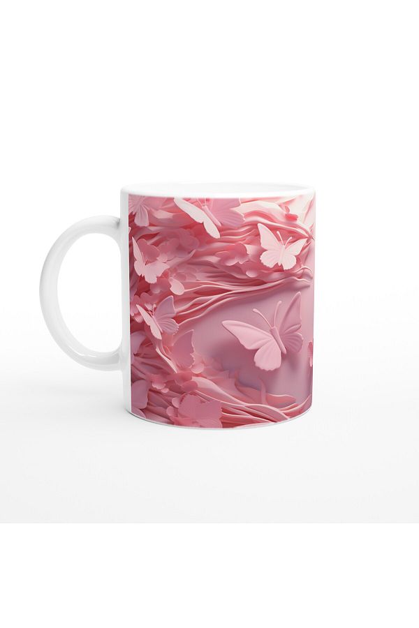 Luluyen-Pink Dreams Butterfly Themed Printed Mug 1