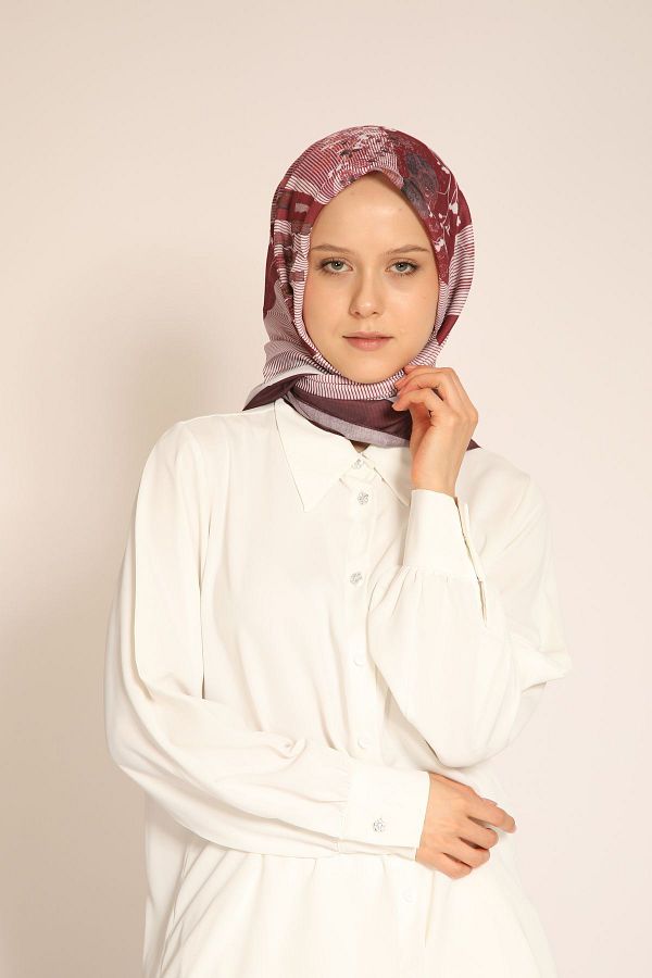 BERCHEM SCARF-Abstract Pattern Women's Soft Scarf – Spring Summer Matching Modern Pattern Soft Scarf 1