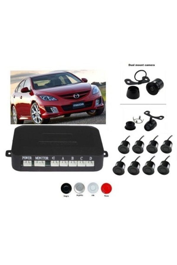 Xenon Bright-Front and rear parking sensors with front camera and rear view camera without display S600-8 White 1
