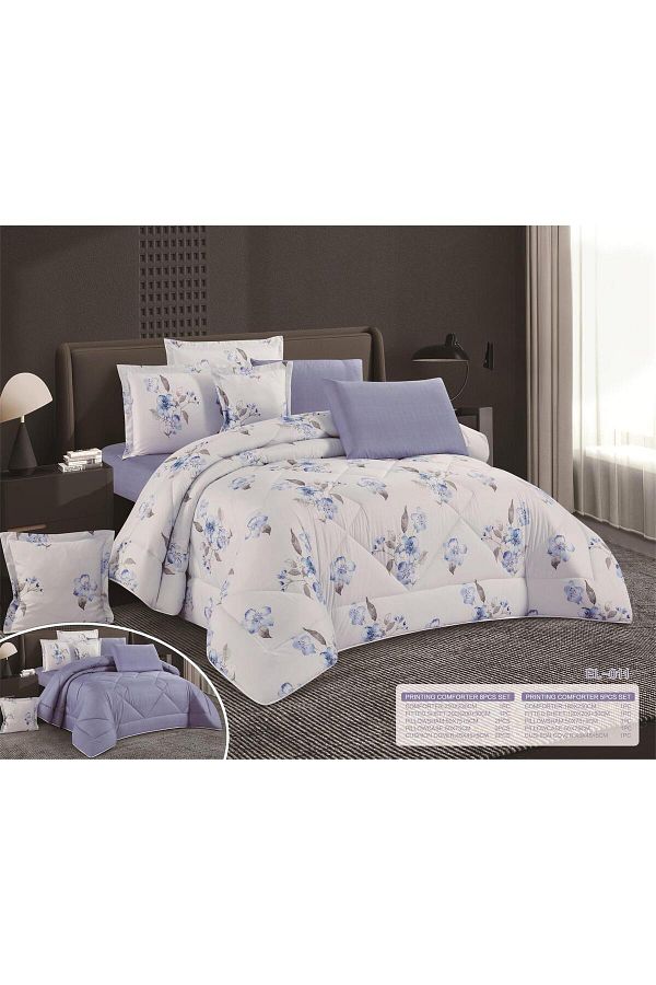 Moon-6 Pieces Double King Size Comforter Set, Soft and Comfortable, Double Pattern, Comforter Size 250x230 cm 1
