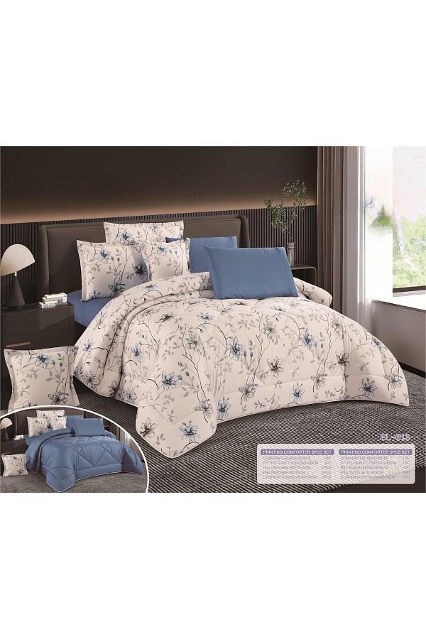 Moon-6 Pieces Double King Size Comforter Set, Soft and Comfortable, Double Pattern, Comforter Size 250x230 cm 1