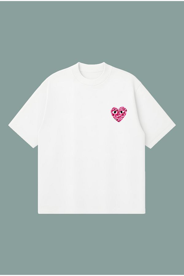 PURE POWER-Comme Des Garçons X Bape Pink Boxy Fit Oversize Unisex Tshirt – Printed T-Shirt |   Streetwear 1