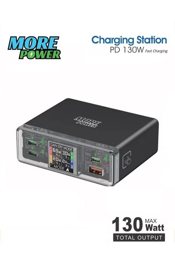 more power-More Power 130W Charging Station with Display - Fast and Safe Charging for Your Smart Devices 1