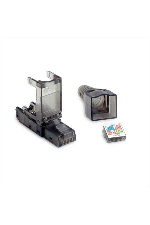Electronica-Conector cablu RJ45 Value, negru/transparent, 26.99.0372 1