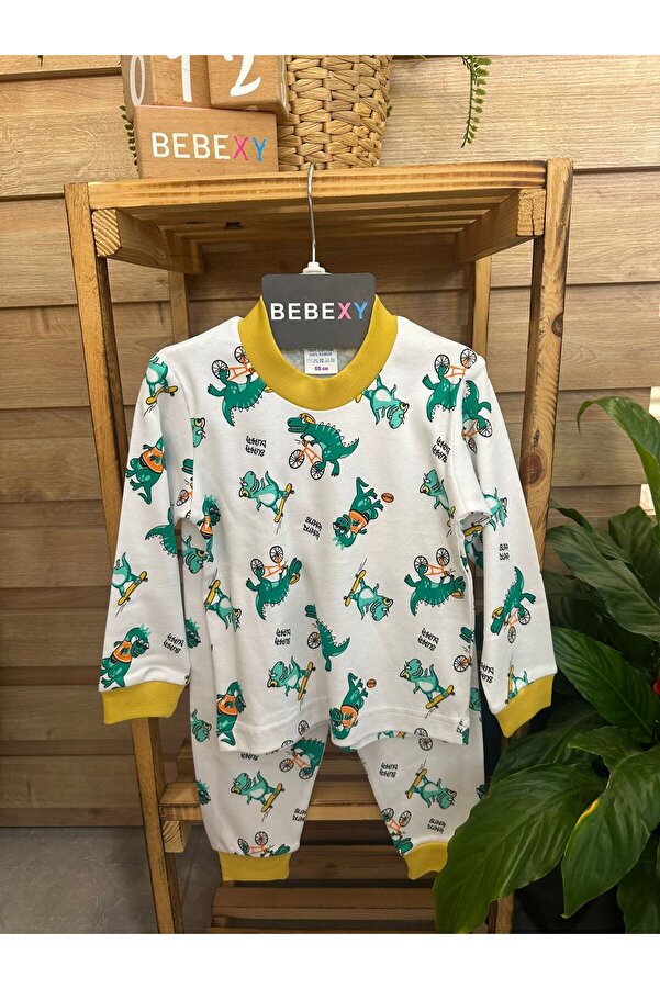BEBEXY BUTİK Dinazor Desenli Bebek Pijama Takımı