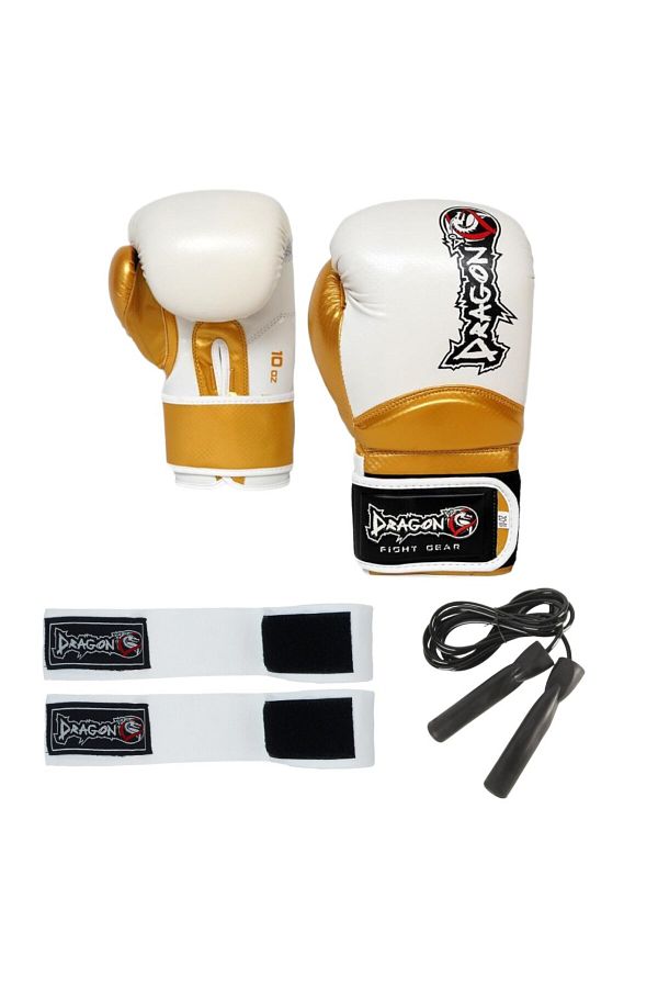 Dragondo-Carbon Boxing Gloves Elastic Boxing Bandage and Jump Rope Kick Boxing Set 1