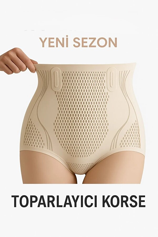 SAUNA SUIT Kadın V-Control Seamless Balenli Toparlayıcı Korse Külot | Yüksek Bel, Kaymaz ve Esnek Yapı