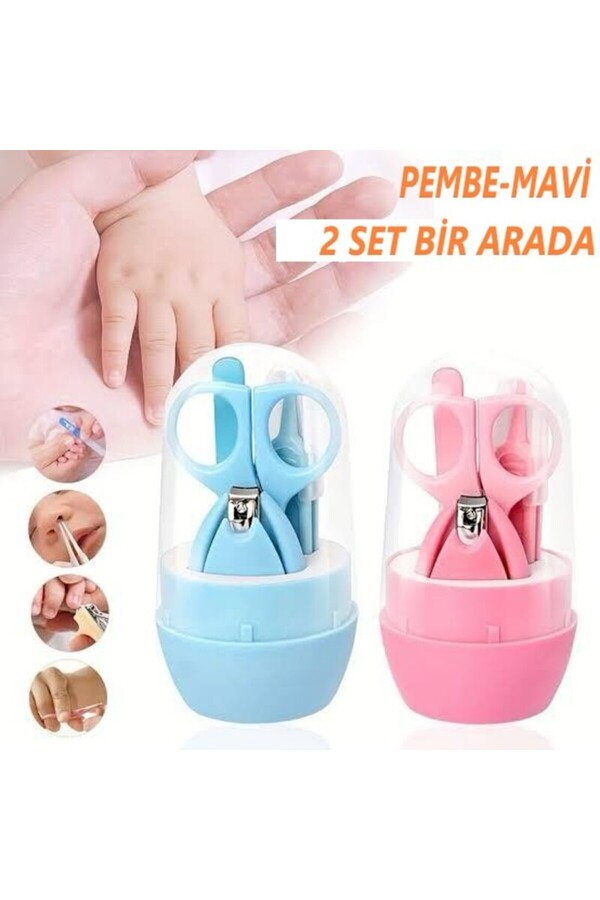 SİNKA Bebek Tırnak Bakım Seti Kutulu 0-Ay Ve Sonrası Pembe Ve Mavi (2 SET)